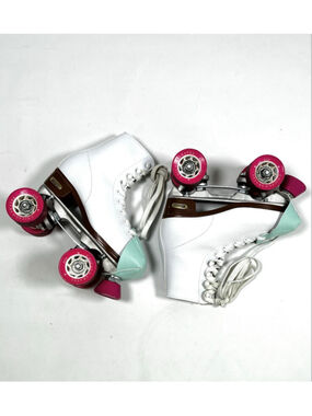 Chicago Skates Ladies White & Pink Roller Skates Size 5